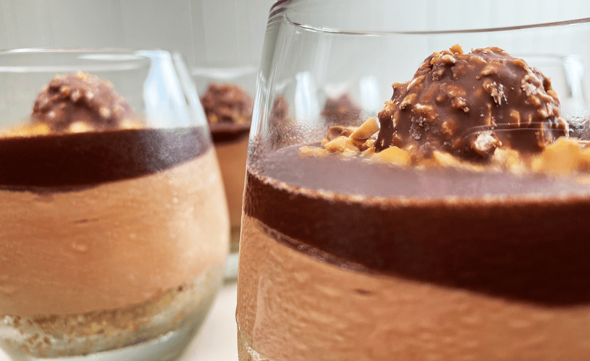 Ferrero Rocher & Nutella No-Bake Cheesecake in a Glass