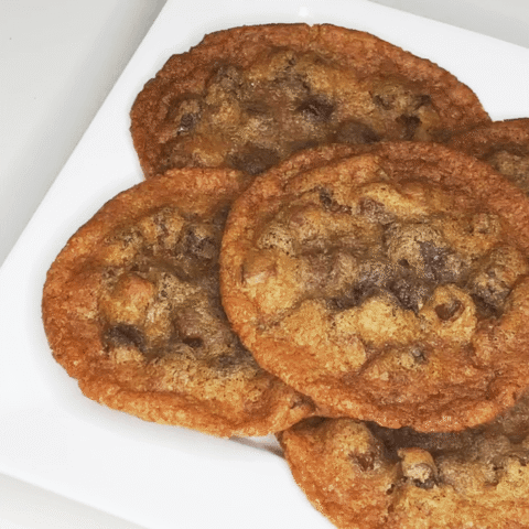 Extra Thin Chocolate Chip Cookies
